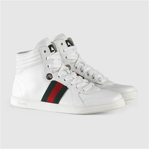 gucci leather high top with spaceship|mr porter Gucci high top sneakers.